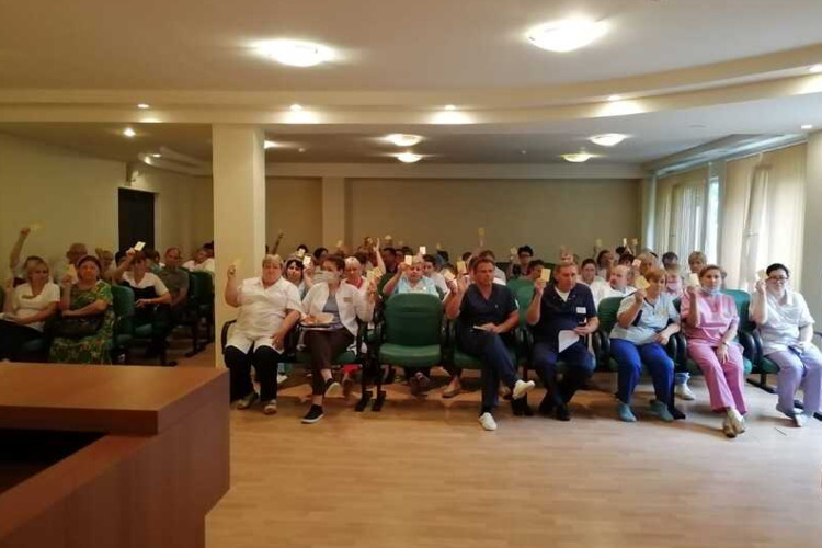 В ГБУЗ МО «Щелковская областная больница» состоялась внеочередная профсоюзная конференция